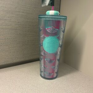 Starbucks Turquoise and Pink Tumbler